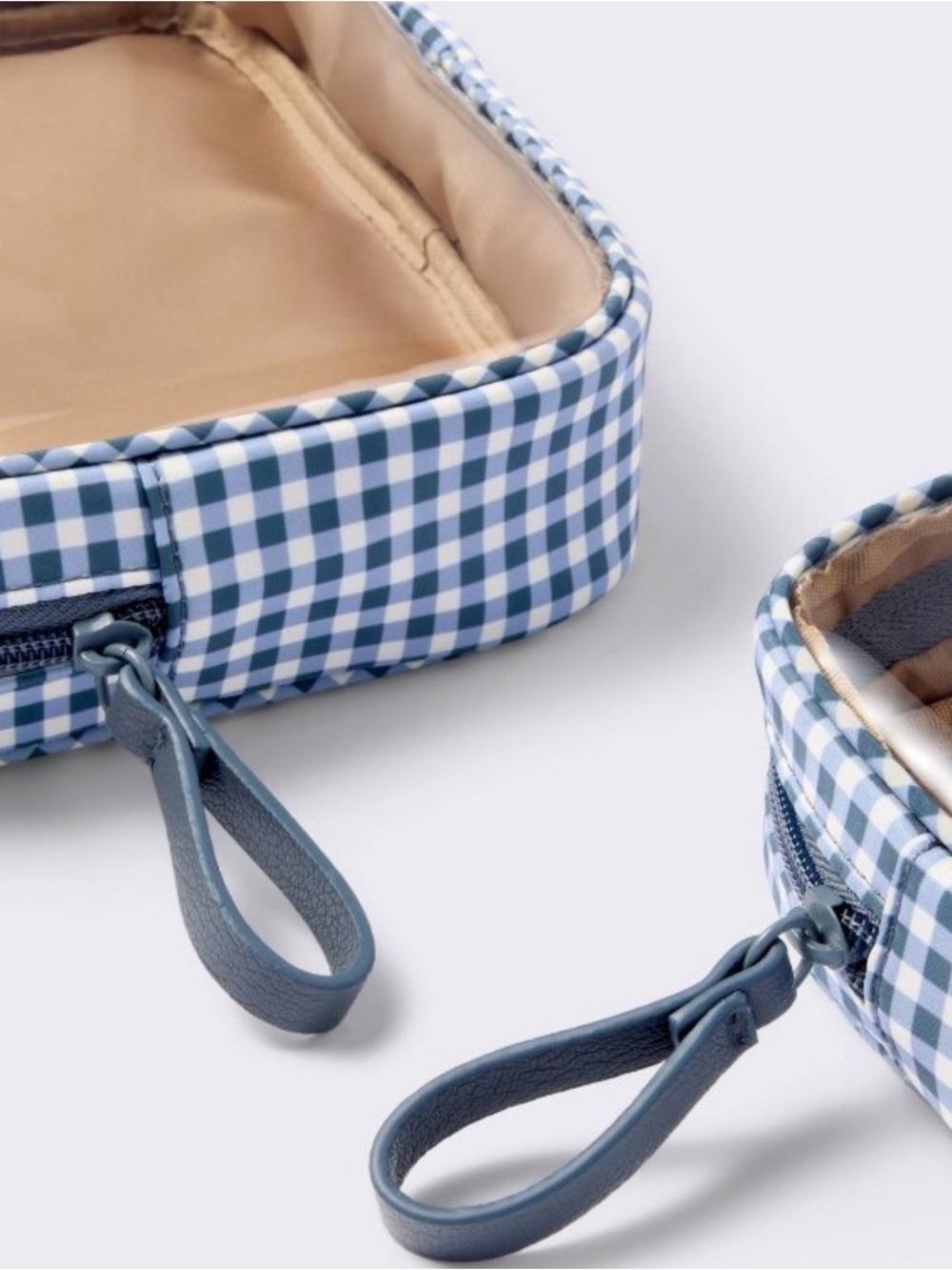 cloud island Blue Gingham Kids Zipper Pouches